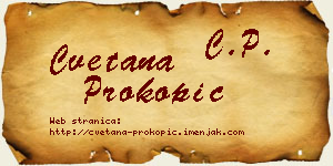 Cvetana Prokopić vizit kartica